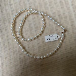 Real pearls with 10K locks